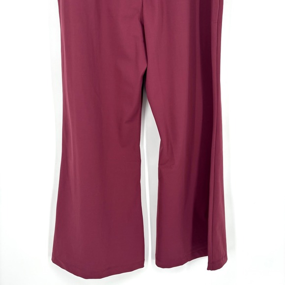 NWT Halara Flex High Waisted Work Flare Sz XL Regular‎ Fit Pleated Burgundy - Picture 10 of 13